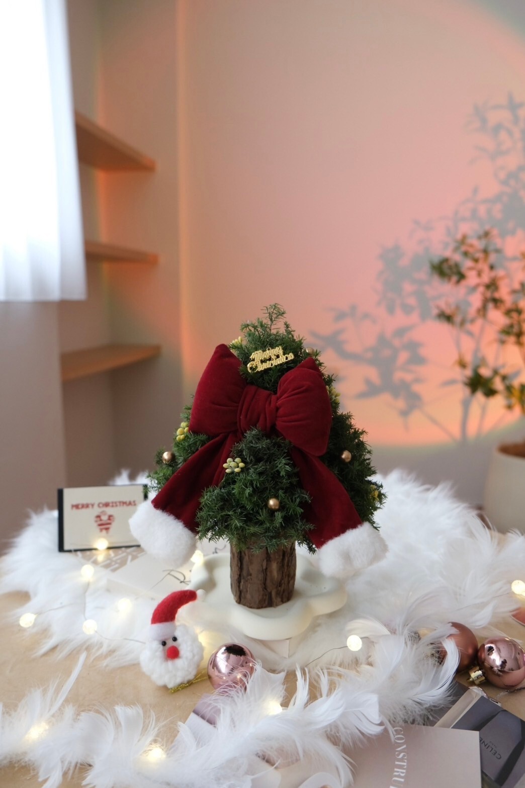 大胖蝴蝶結雪松永生聖誕樹樹