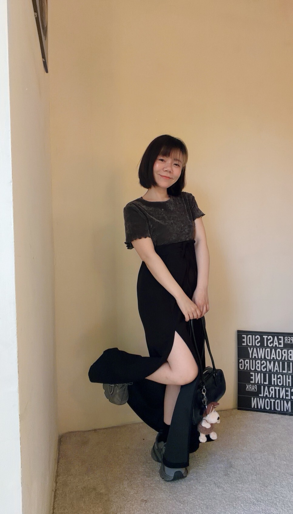 太空棉前開岔魚尾裙 S(預購)