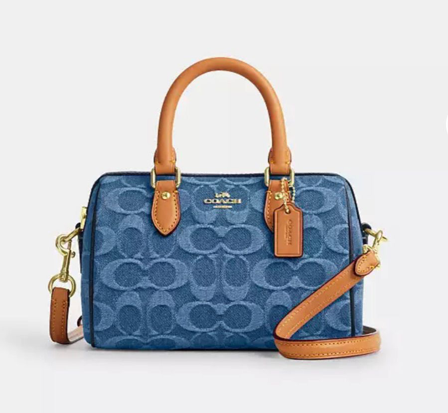 VR013 Coach Mini Rowan 牛仔波士頓包 18x12cm