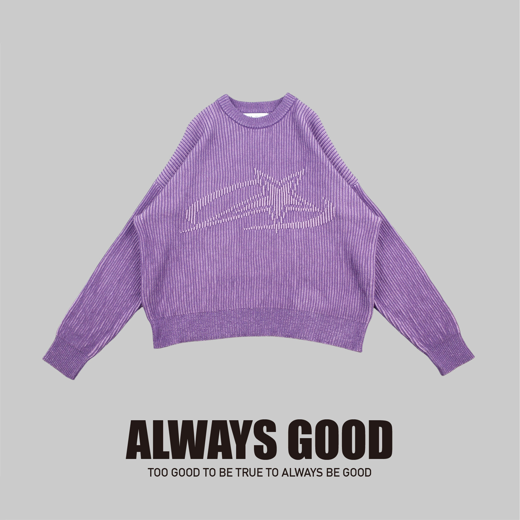 『Always_Good』緹花 針織 寬鬆 毛衣