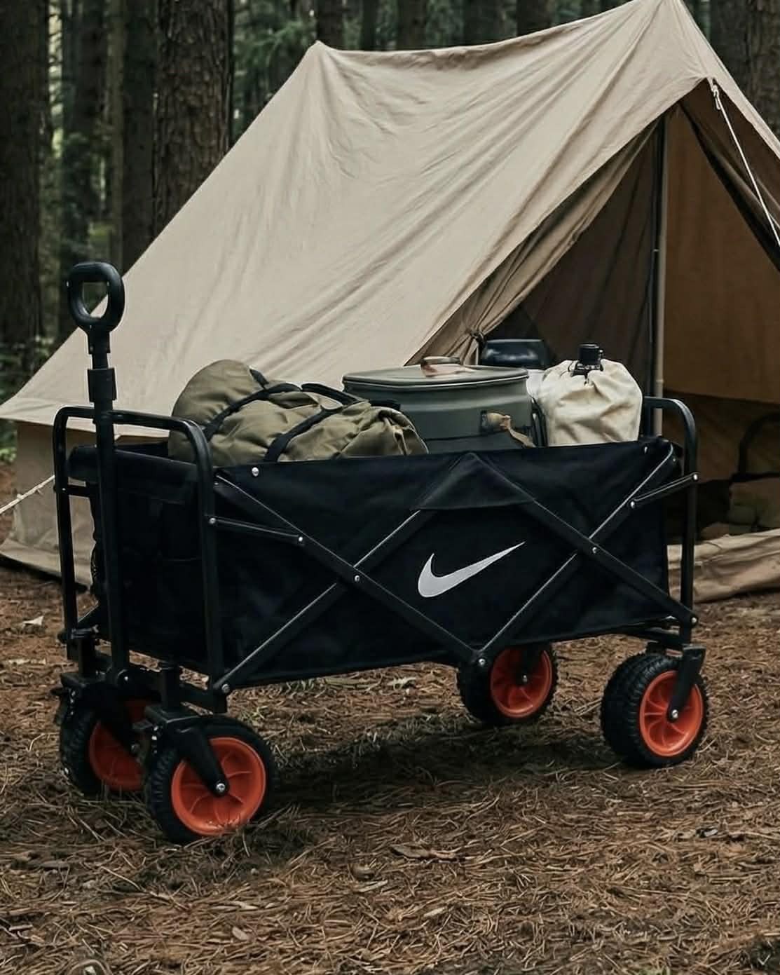 NIKE 折疊 大輪子 戶外拉車