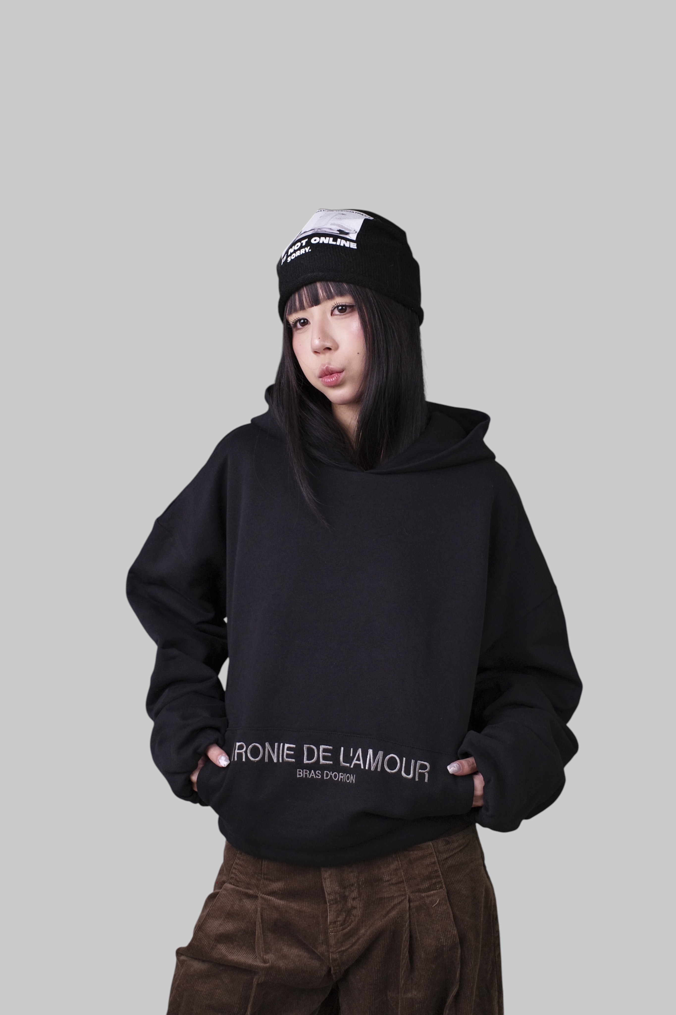 『Always_Good』重磅 刺繡 短版 BOXY 帽T