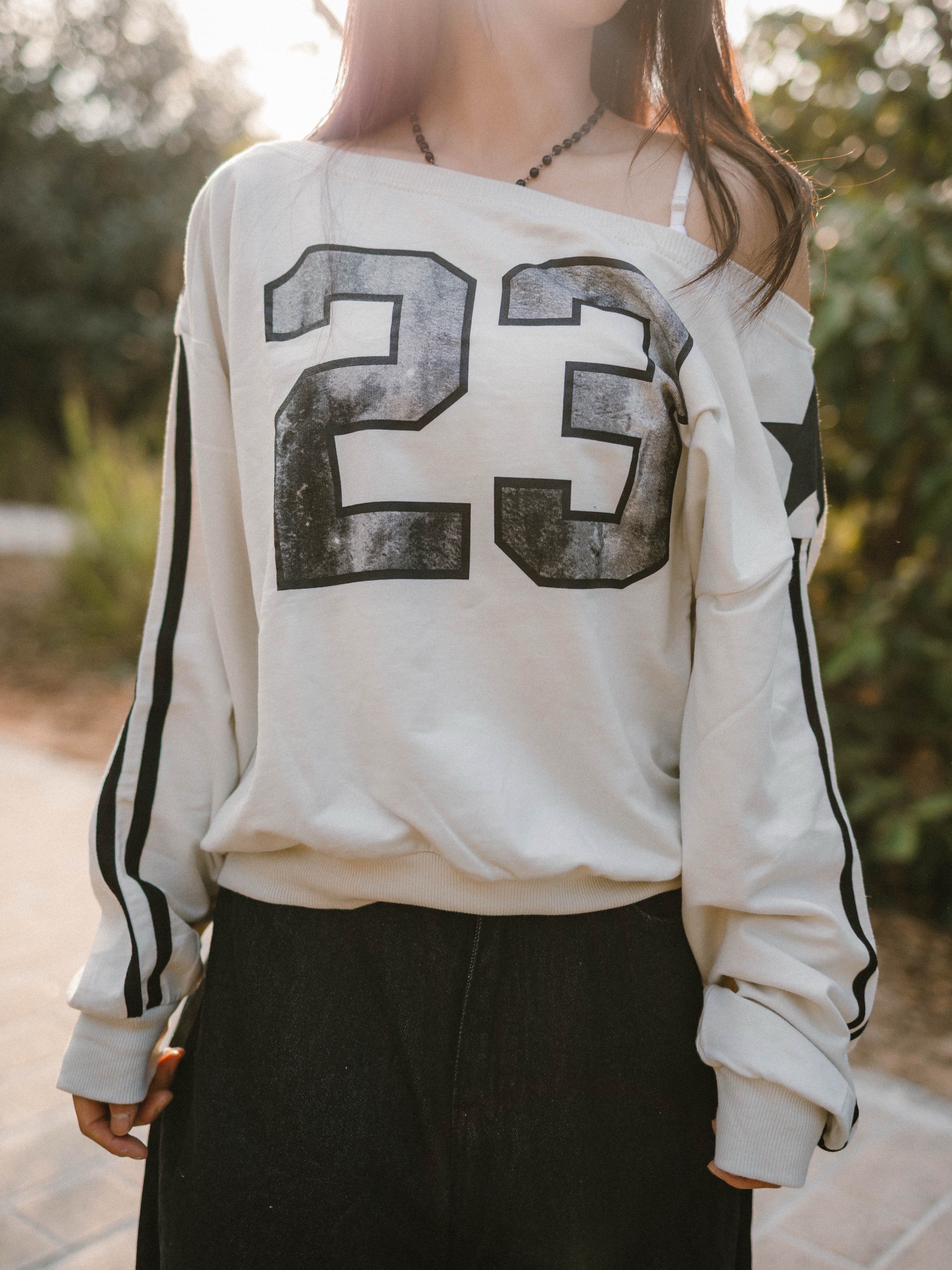 Washed 23 Star One Shoulder Top