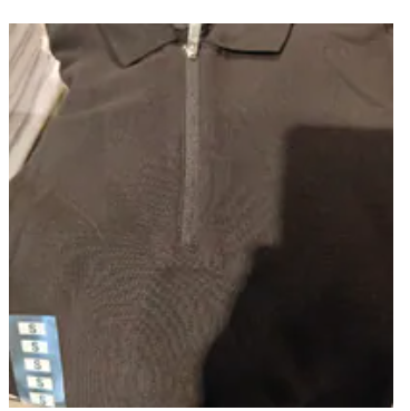 [S] ARMANI EXCHANGE BLACK ZIPPER POLO T-SHIRT, XM002707AF10366-UC001 (SAX376)