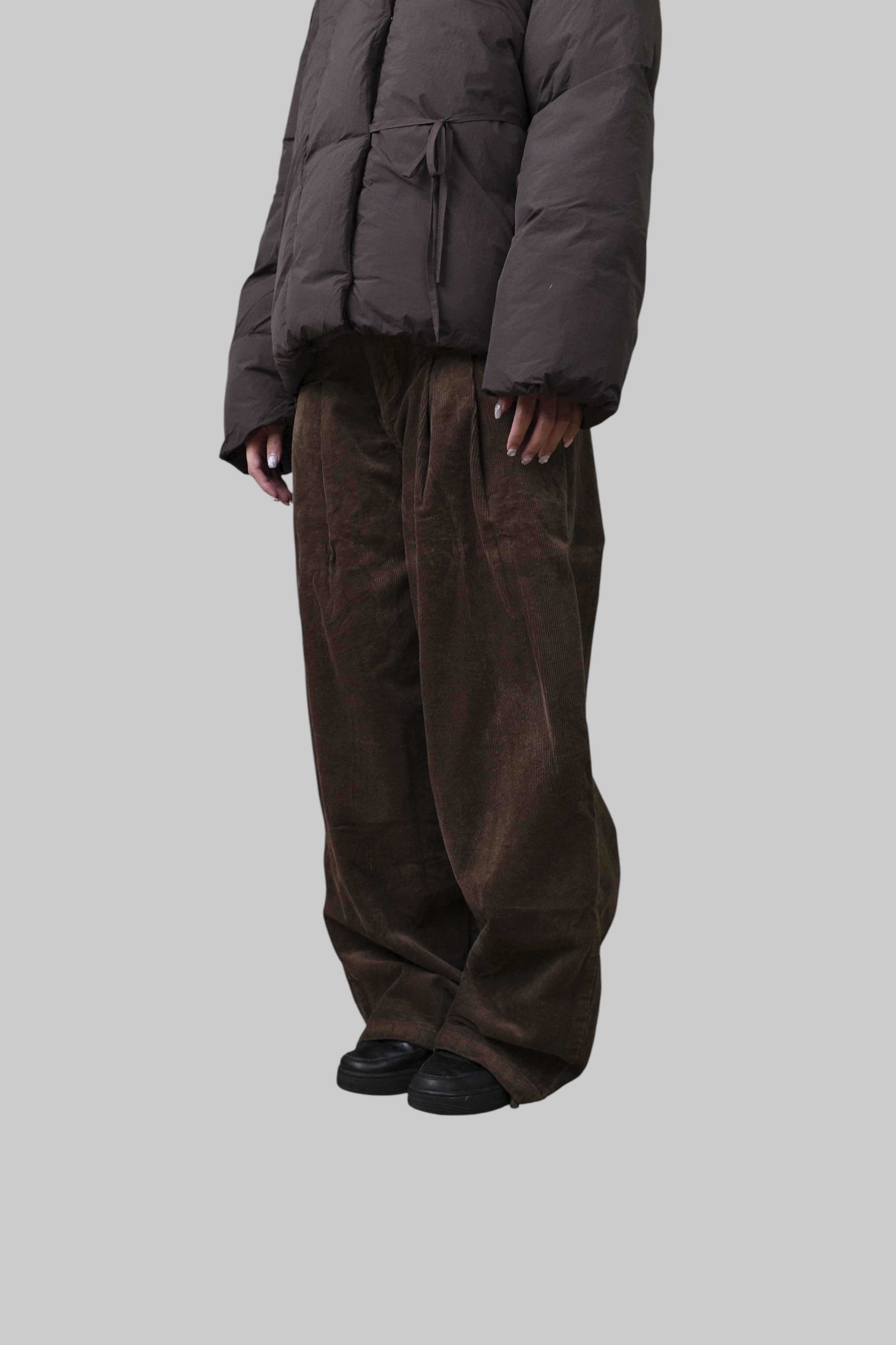 『Always_Good』復古 雙摺 燈芯絨 落地 長褲