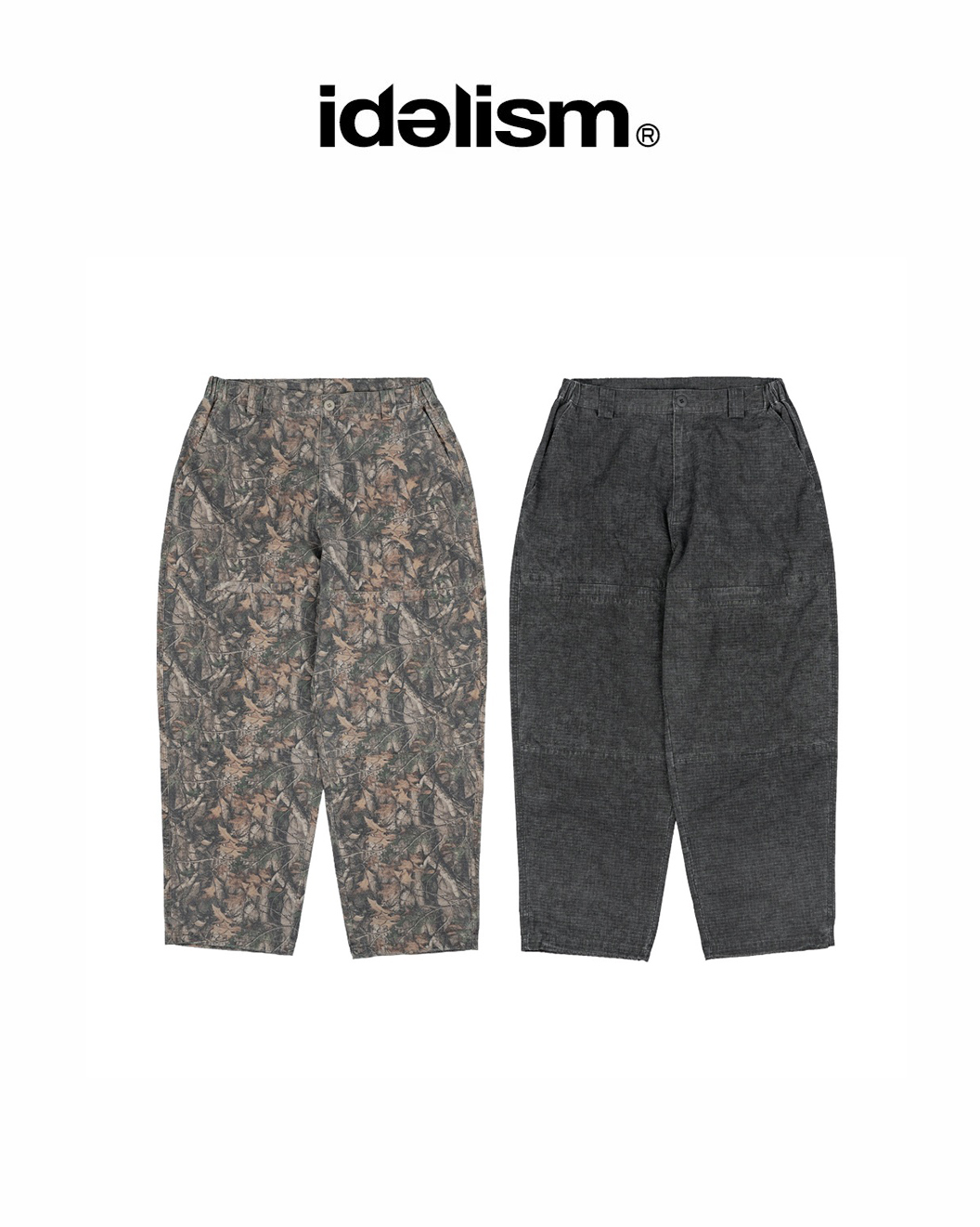 idealism 水洗 雙膝褲 黑/迷彩 25 A/W Knee Pads Pants