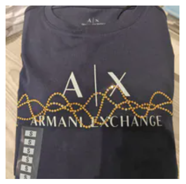[S] ARMANI EXCHANGE BLUEBERRY JELLY REGULAR FIT TSHIRT, XW001782AF18749-UB115 (SAX384)