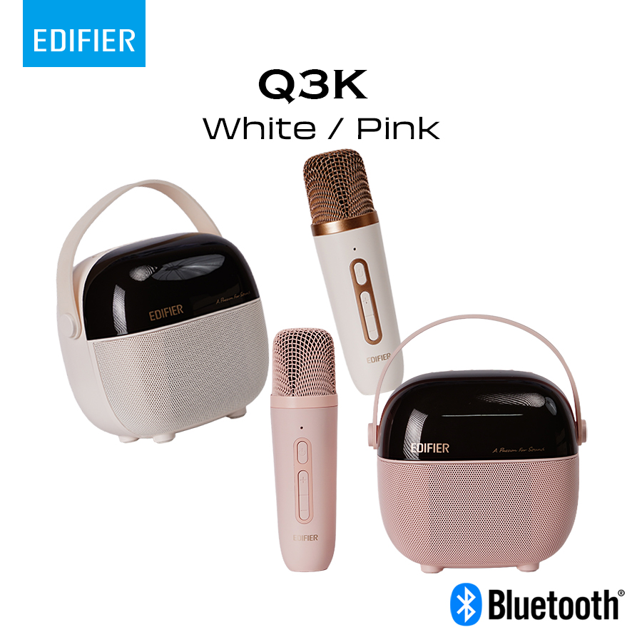 Edifier Q3K 便攜式雙咪卡拉OK音箱（雲岩白）
