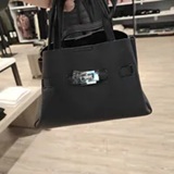 [S] DKNY BLACK/SILVER R52DAK44 BRYAR SM SATCHEL, 732465422843 (SD1764)