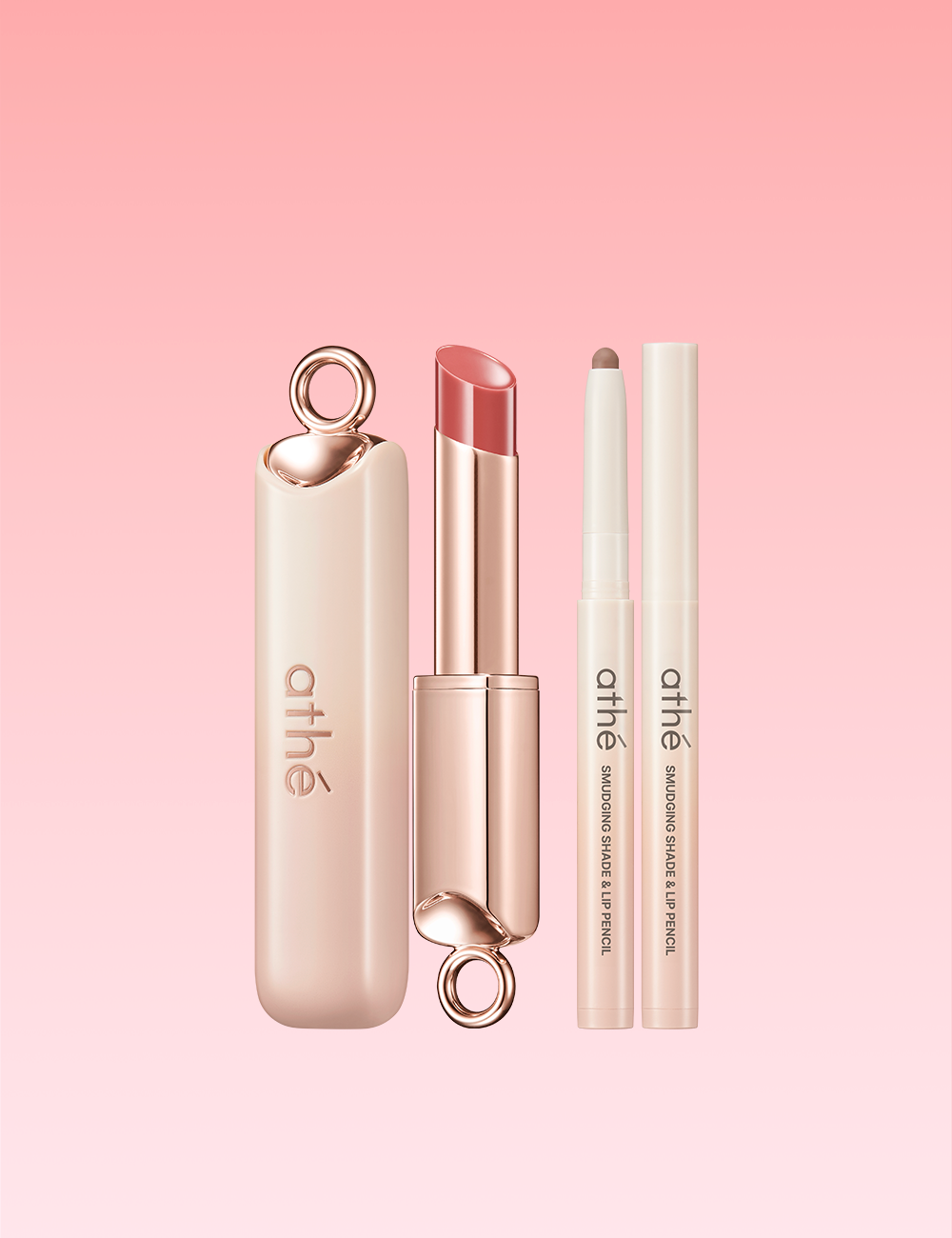 athe - authentic lip glowy balm (+lip pencil)