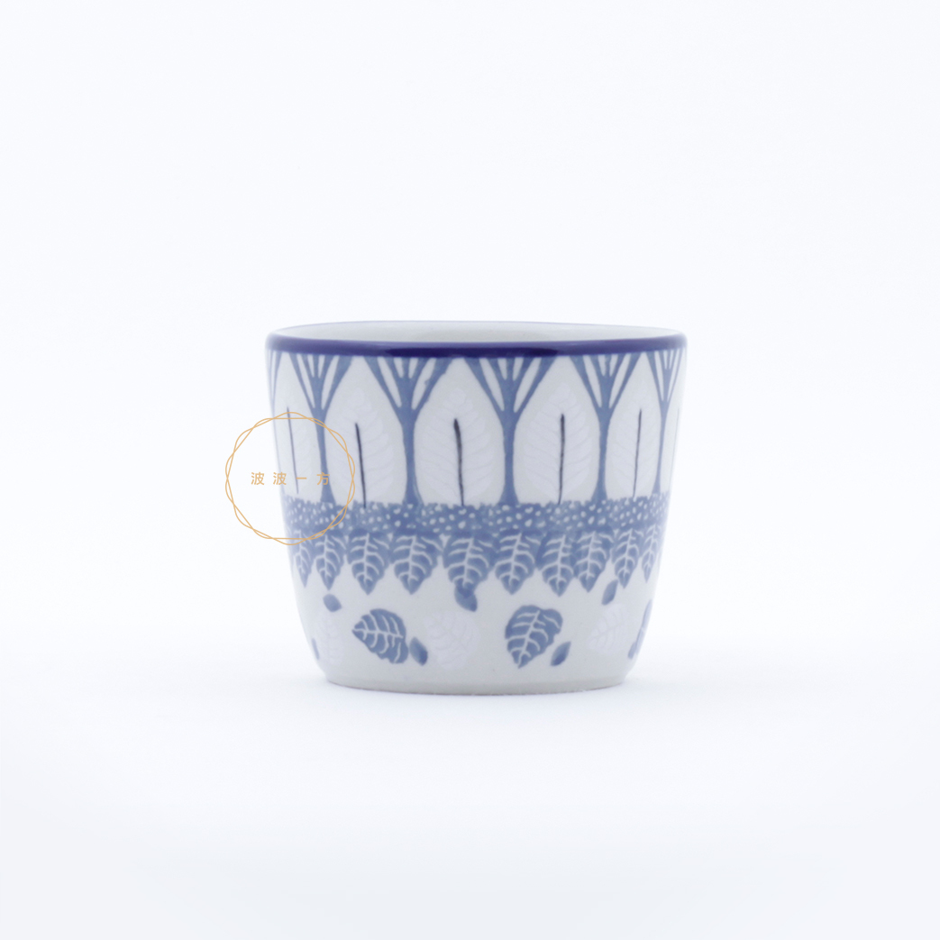 豬口杯-150ml-高6.5cm-森林中貓頭鷹-白葉