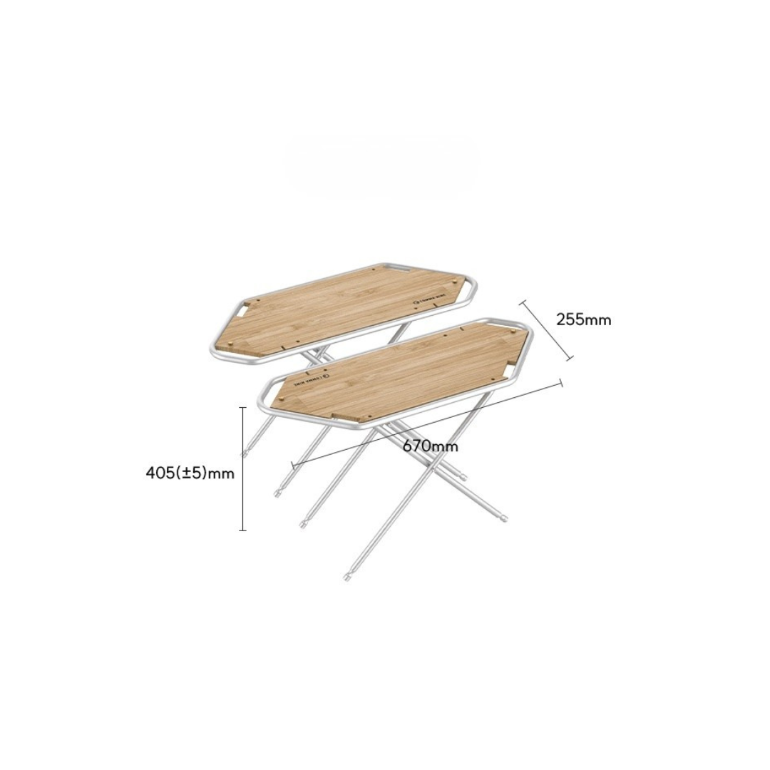 Comma Nine｜Lands 組合邊桌｜原木色