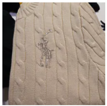 [S] PRL PRCHMNT CR PONY CABLE KNIT SWEATER, 211923380003-PRCHMNT CR (SRL234)