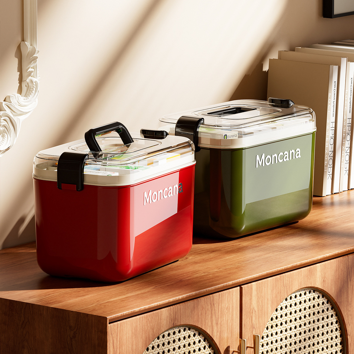 《6575》復古大容量雙層醫藥箱急救箱