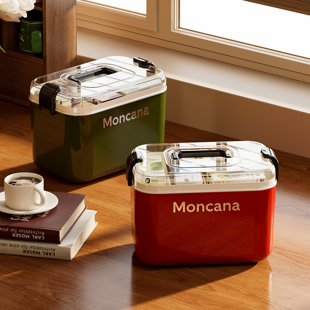 《6575》復古大容量雙層醫藥箱急救箱