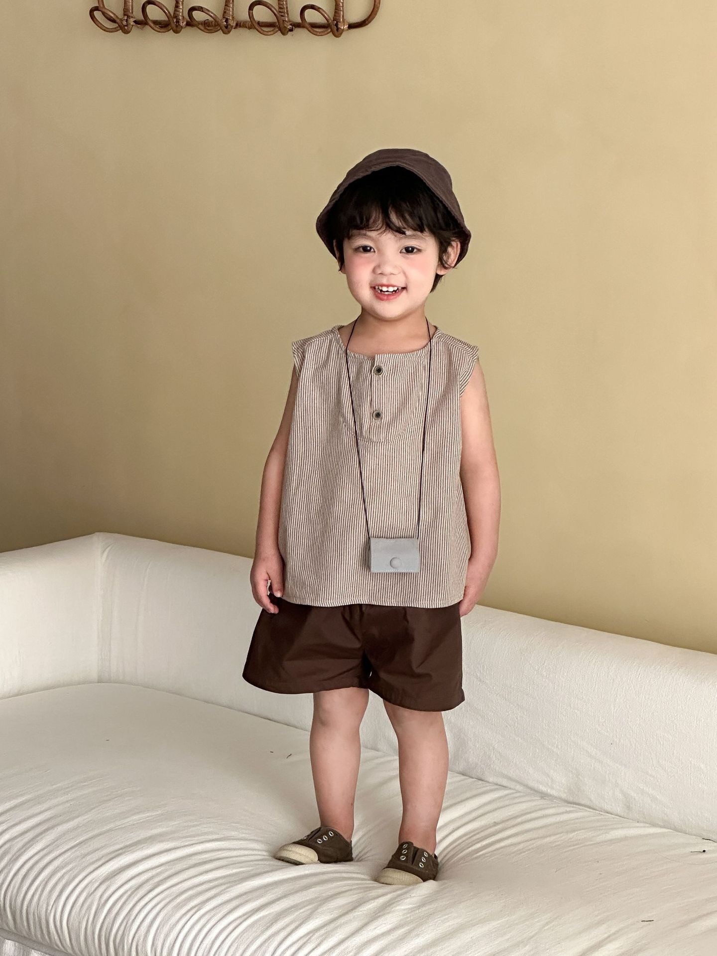 兄弟姐妹一起穿_森系咖色套裝/洋裝