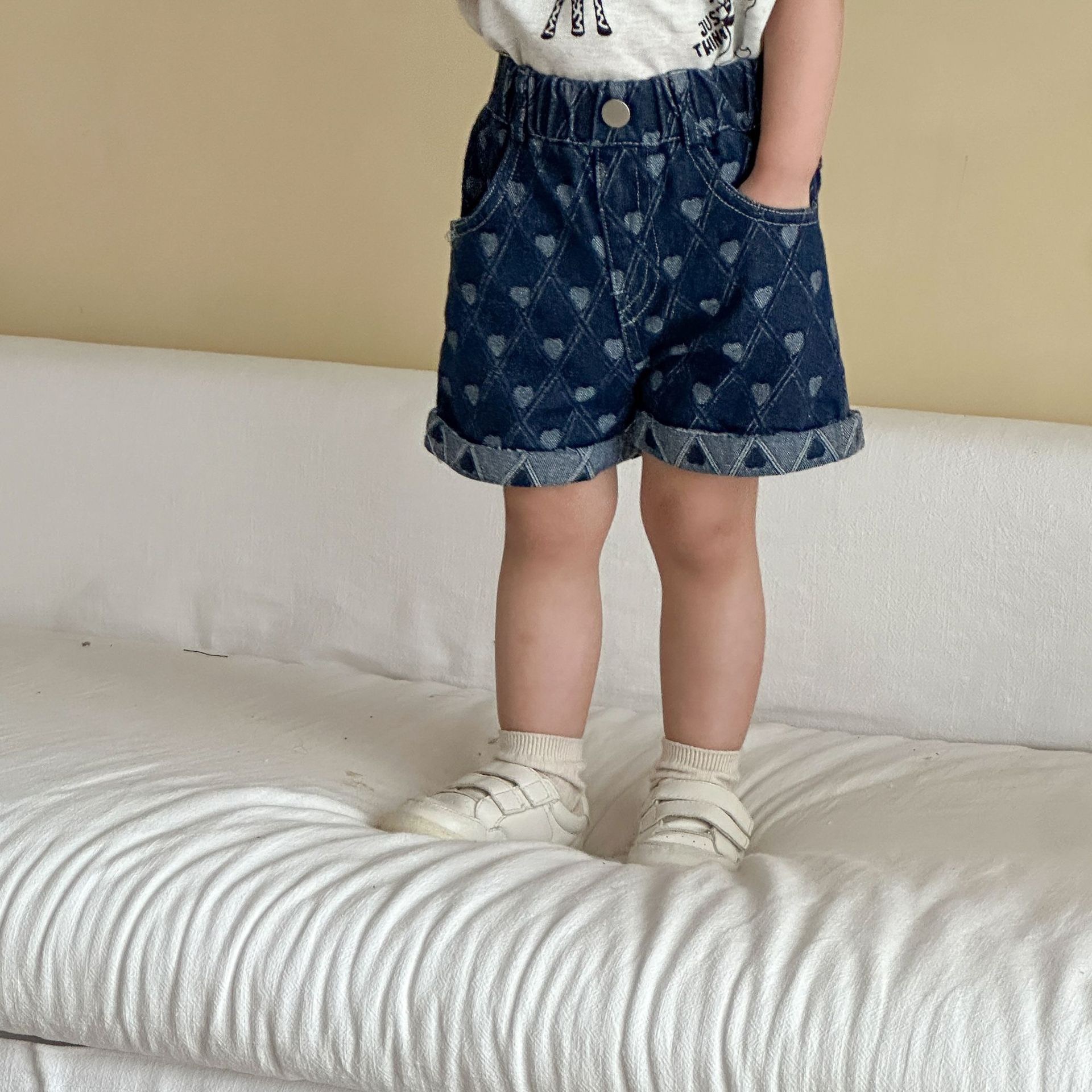 兄弟姐妹一起穿_夏季五分牛仔褲