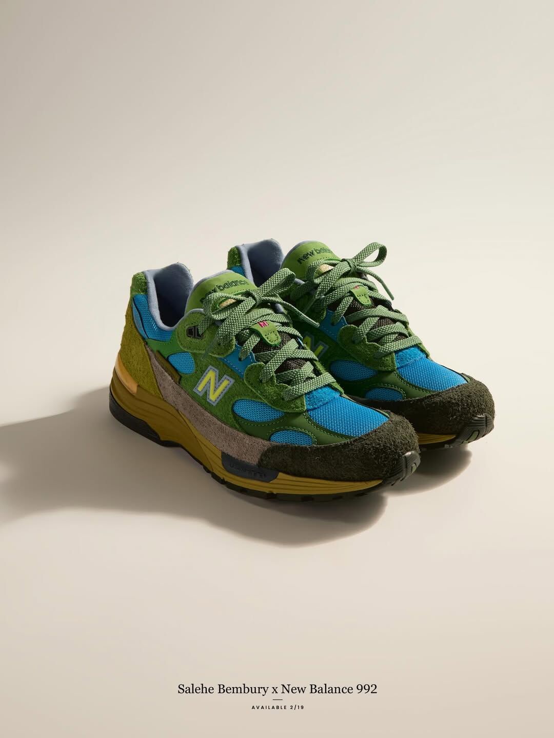 【Focus Store】預購 Salehe Bembury x New Balance 992 "Green Sky Blue" 綠藍 U992SB