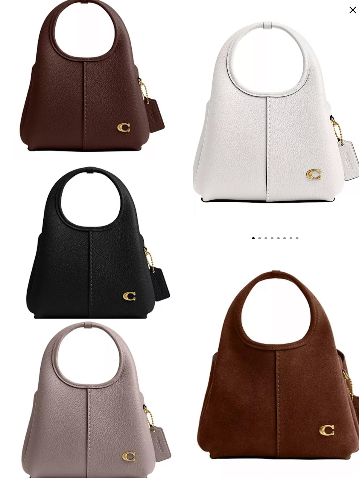 VR017 Coach Lana Mini Suede Shoulder Bag 19 19x24 cm