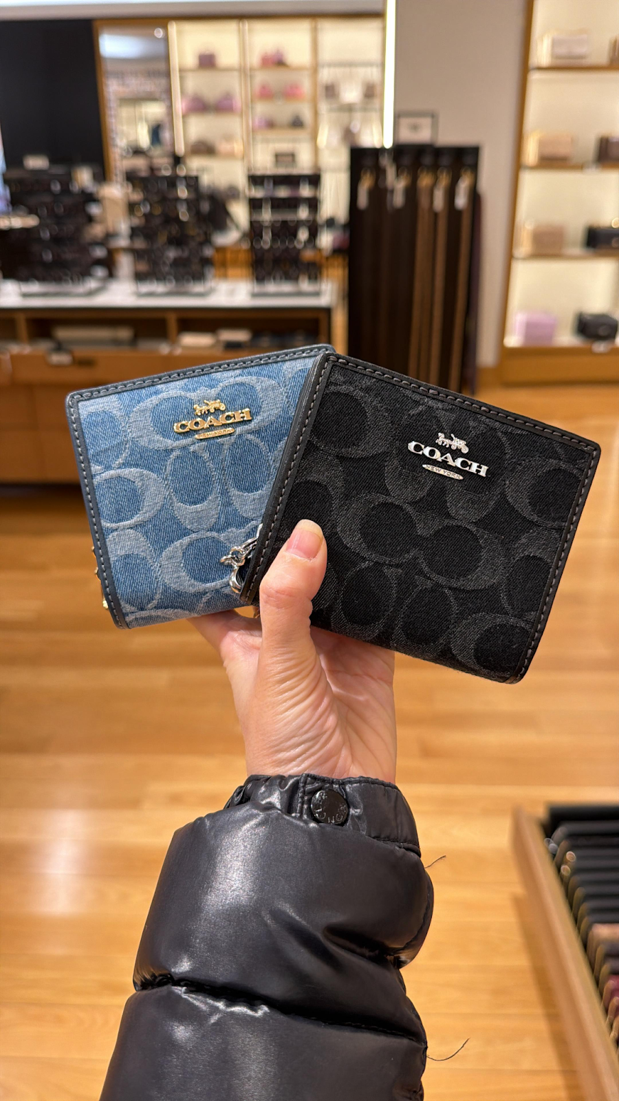 VR019 Coach 細LOGO牛仔款Signature短銀包