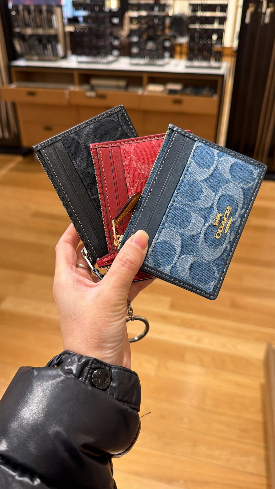 VR021 Coach 牛仔款Signature卡套