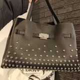 [S] DKNY BLACK/SILVER R53DQK43-BSV BRYAR SATCHEL, 732465092688 (SD1773)