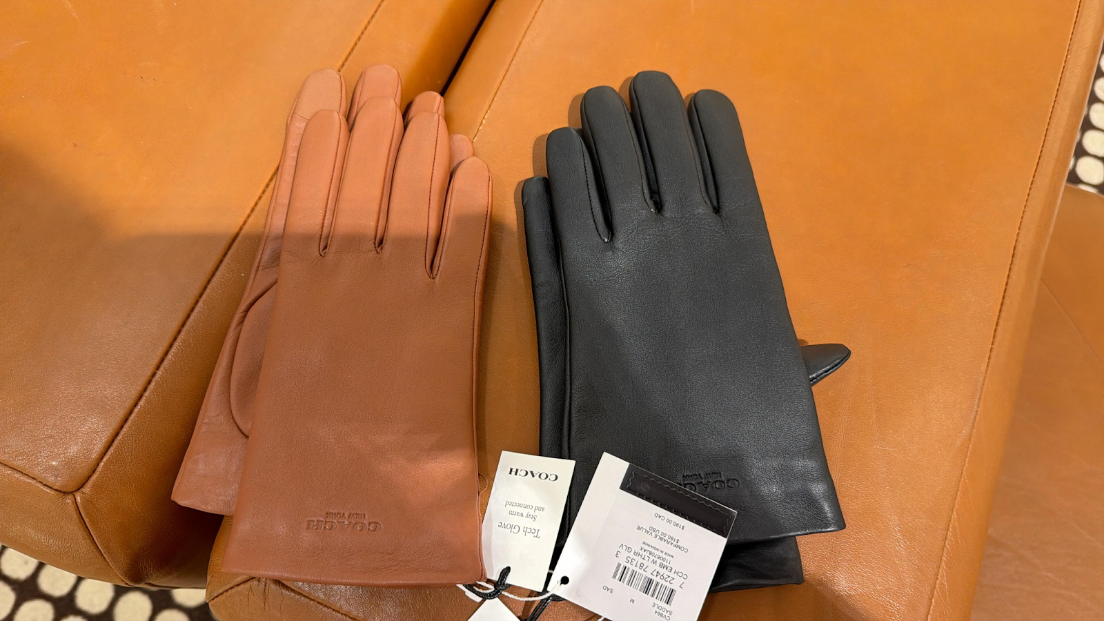 VR031 Coach 皮革淨色手套
