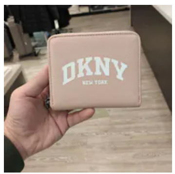 [S] DKNY PALE BLUSH R541DO38-P8U SMALL ZIP AROUND WALLET, 700948806909 (SD1781)