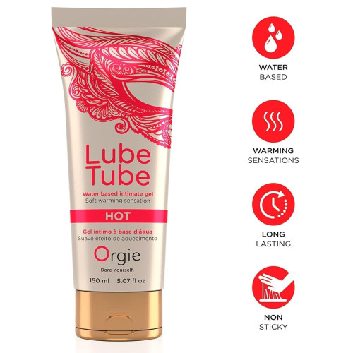 Orgie Lube Tube Hot Water-based Personal Lubricant 150ml
