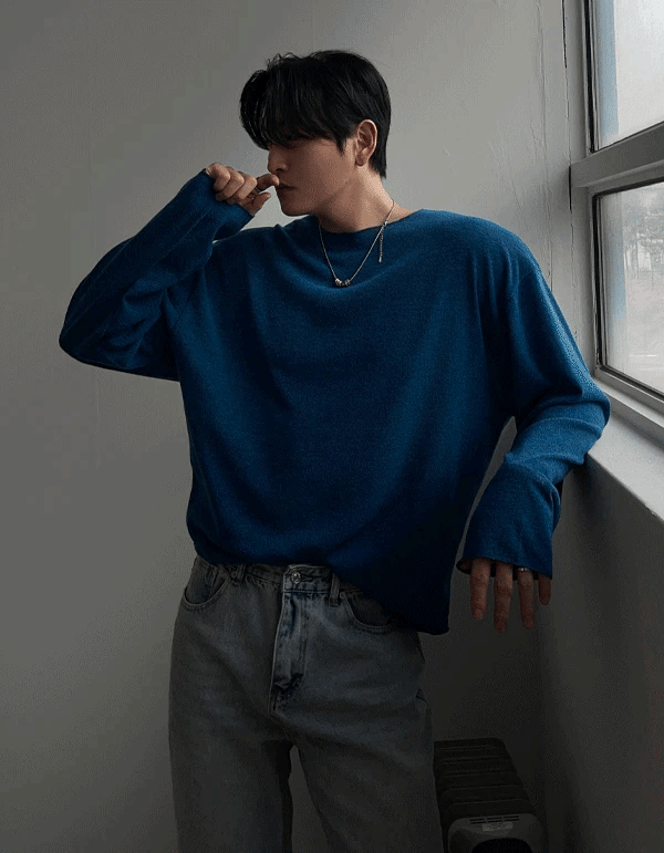 船領裁剪針織長袖T卹