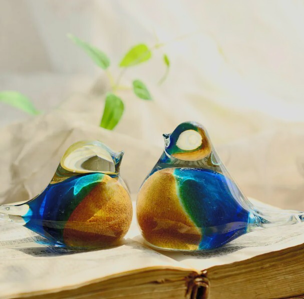 水晶沙灘藝術小鳥