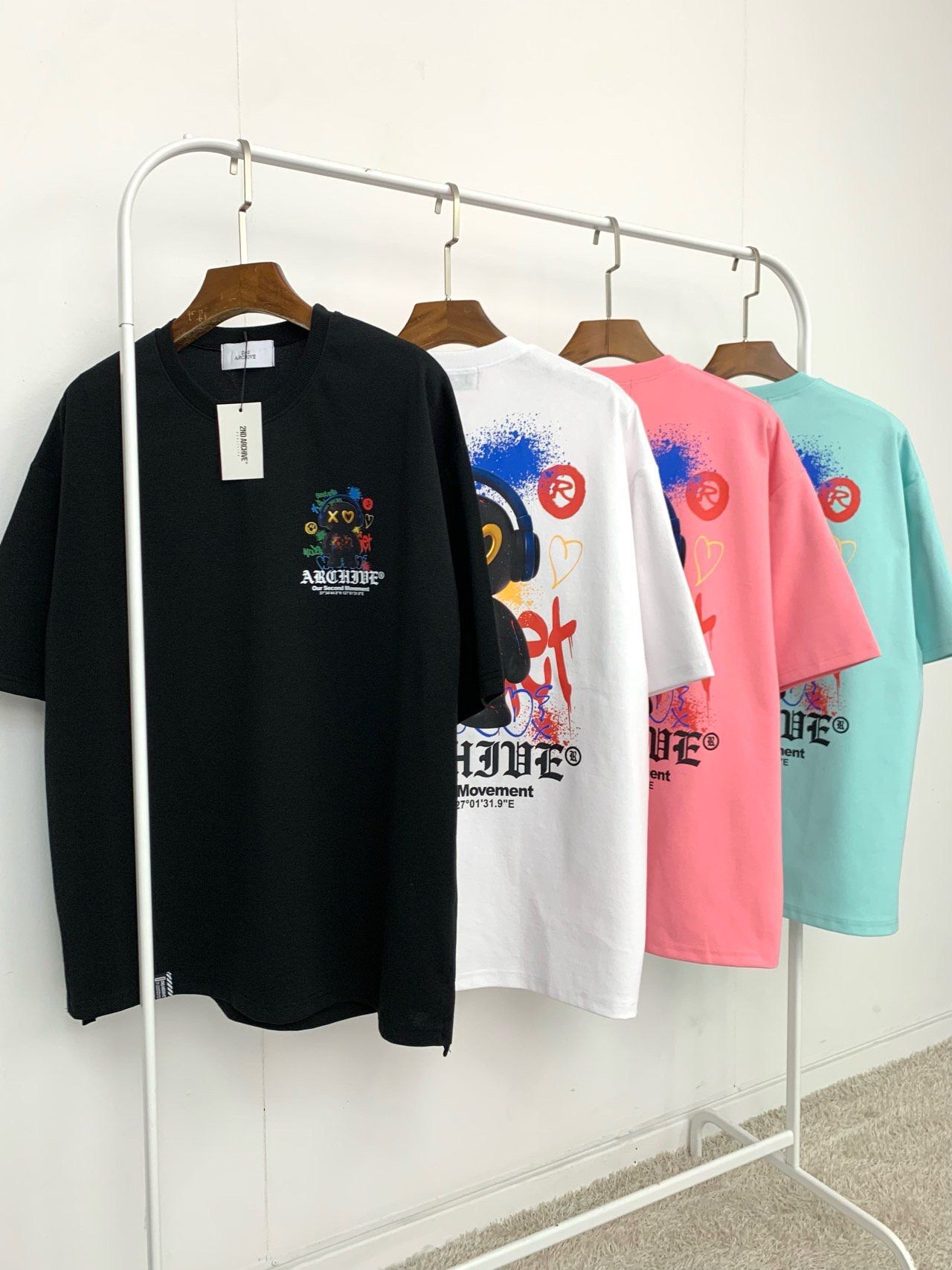 熊仔圖案英文字短袖Tee 2nd-332T