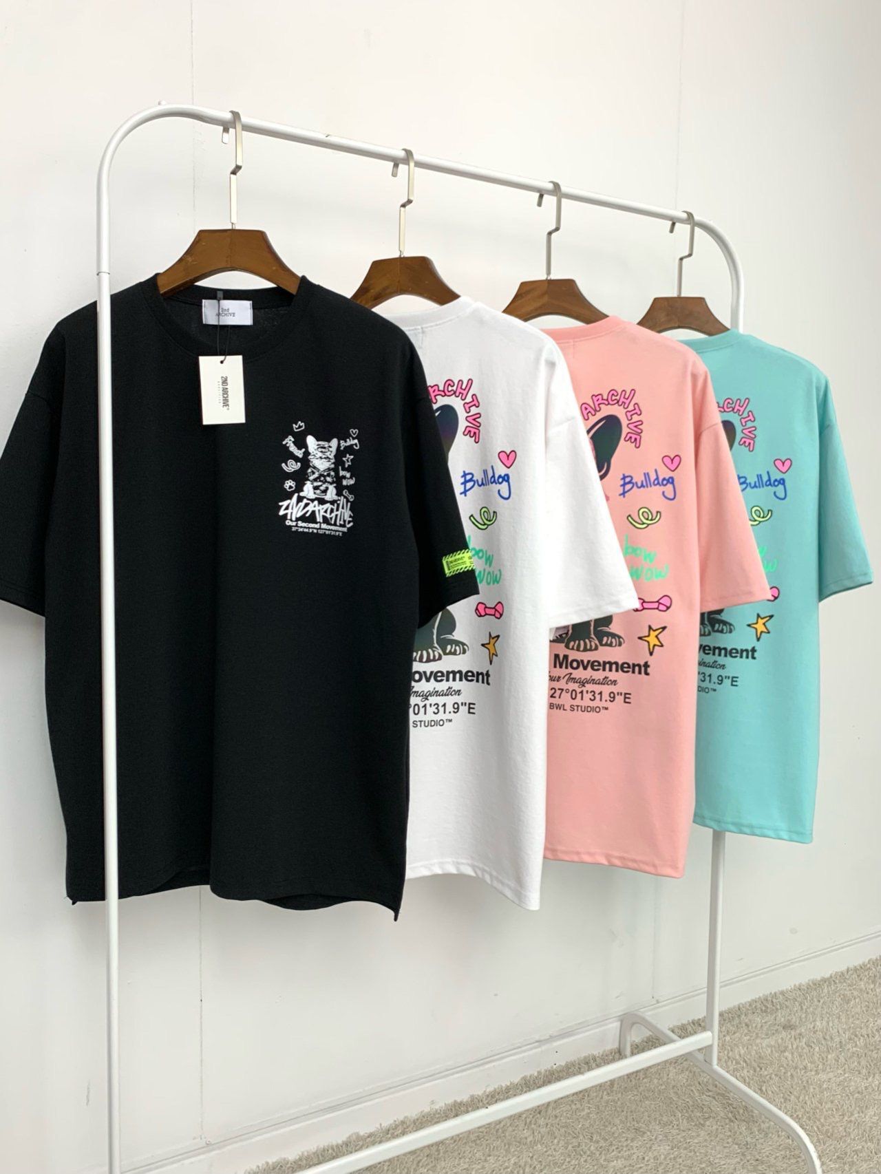 3M反光狗仔圖案英文字短袖Tee 2nd-334T