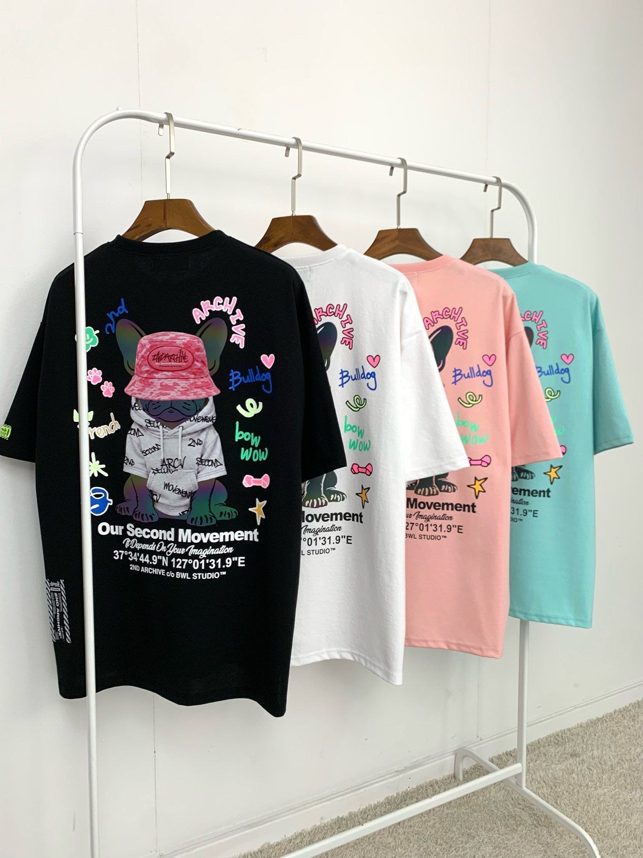 3M反光狗仔圖案英文字短袖Tee 2nd-334T