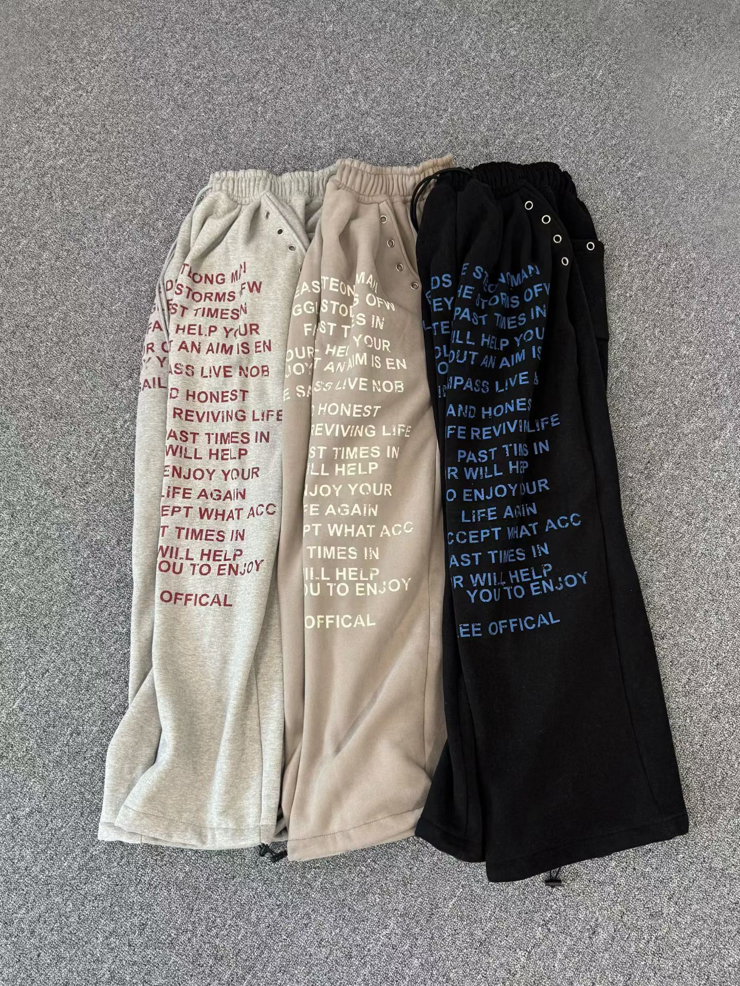 英文字可束腳運動褲 UNUSED-148P