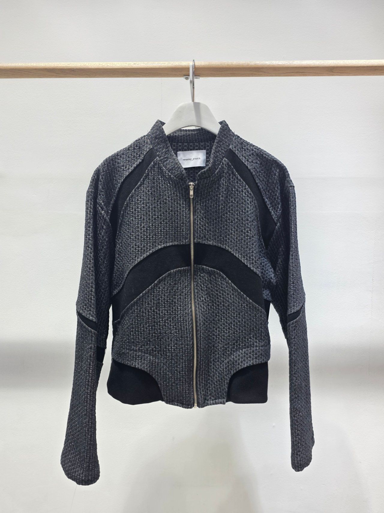 暗紋拉鍊外套 C_y-150JK