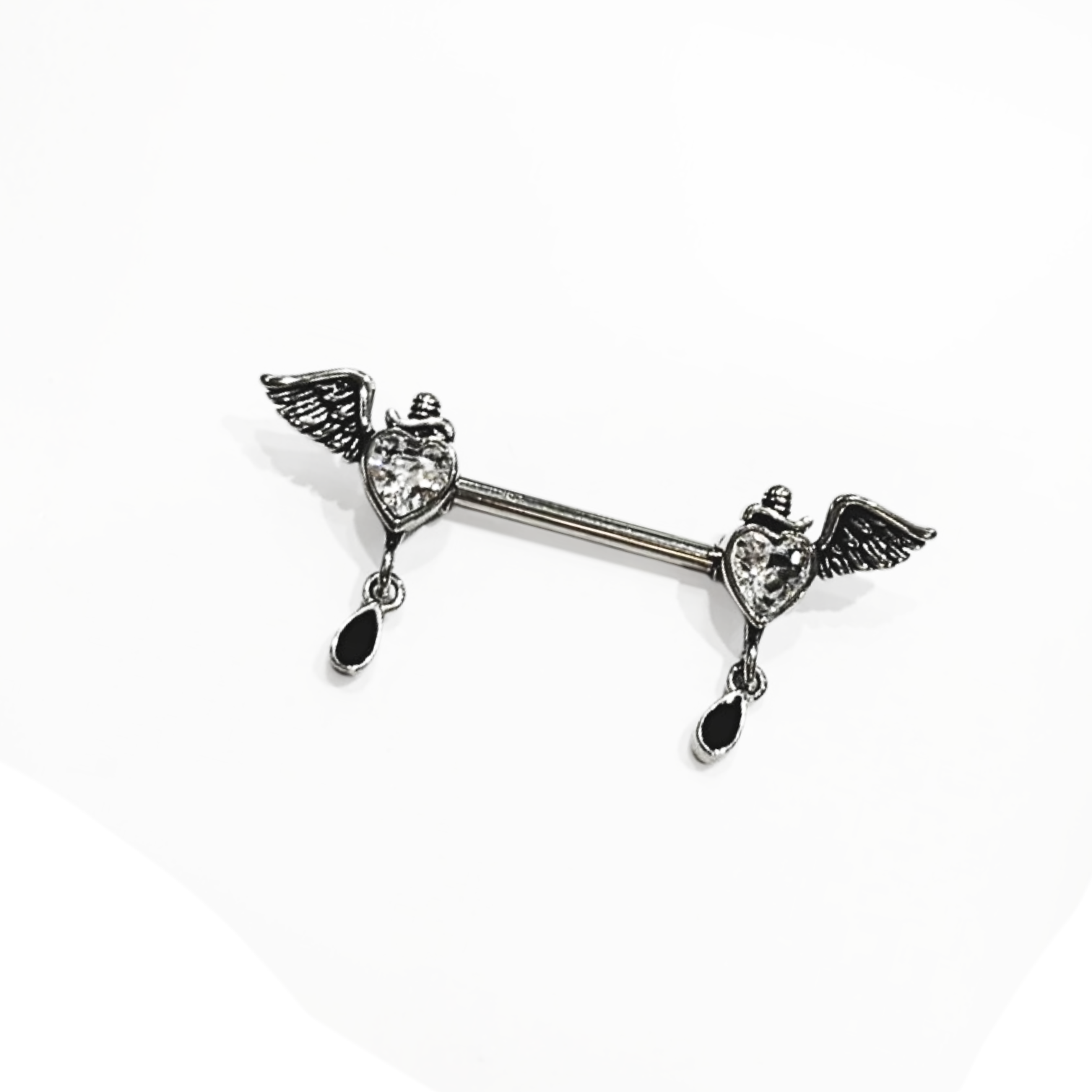 乳環(1.6)-墮天使愛心造型-2色(單支價)