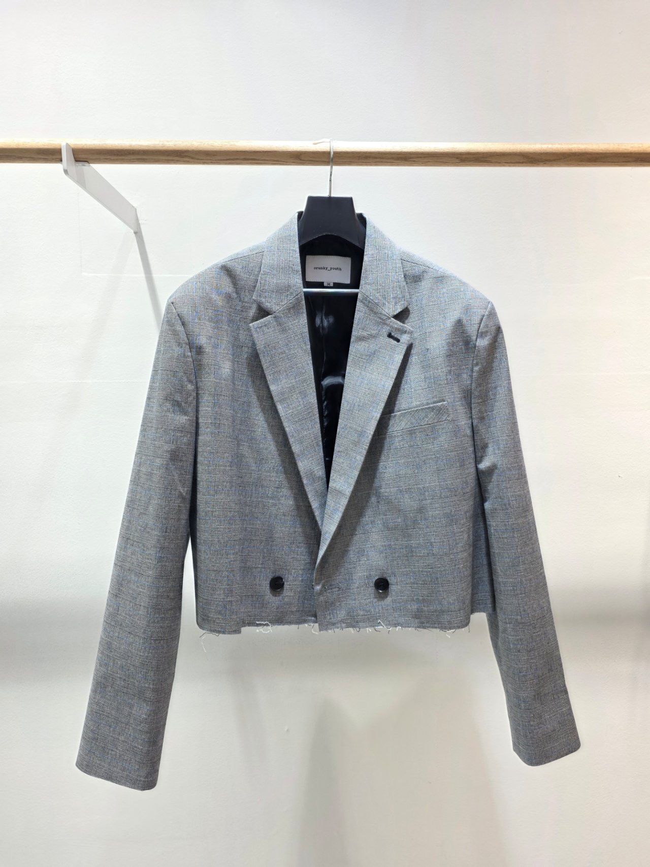 格紋西裝短褸 C_y-151Jk