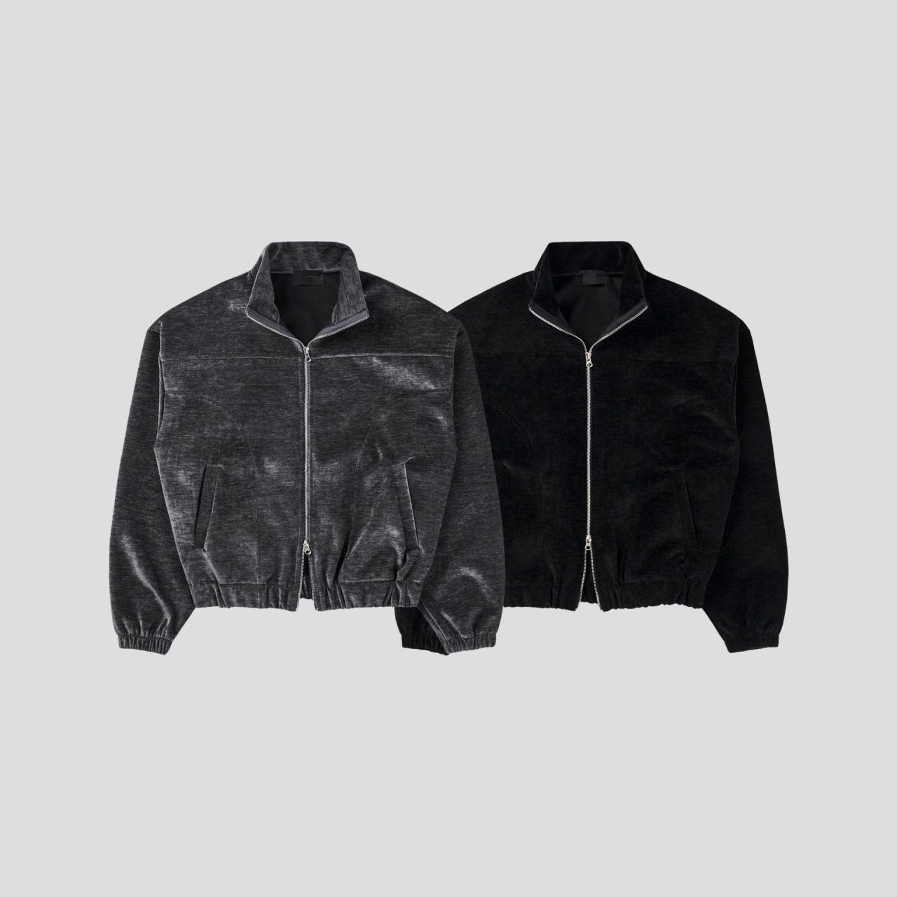 淨色反領拉鍊外套 JK2786