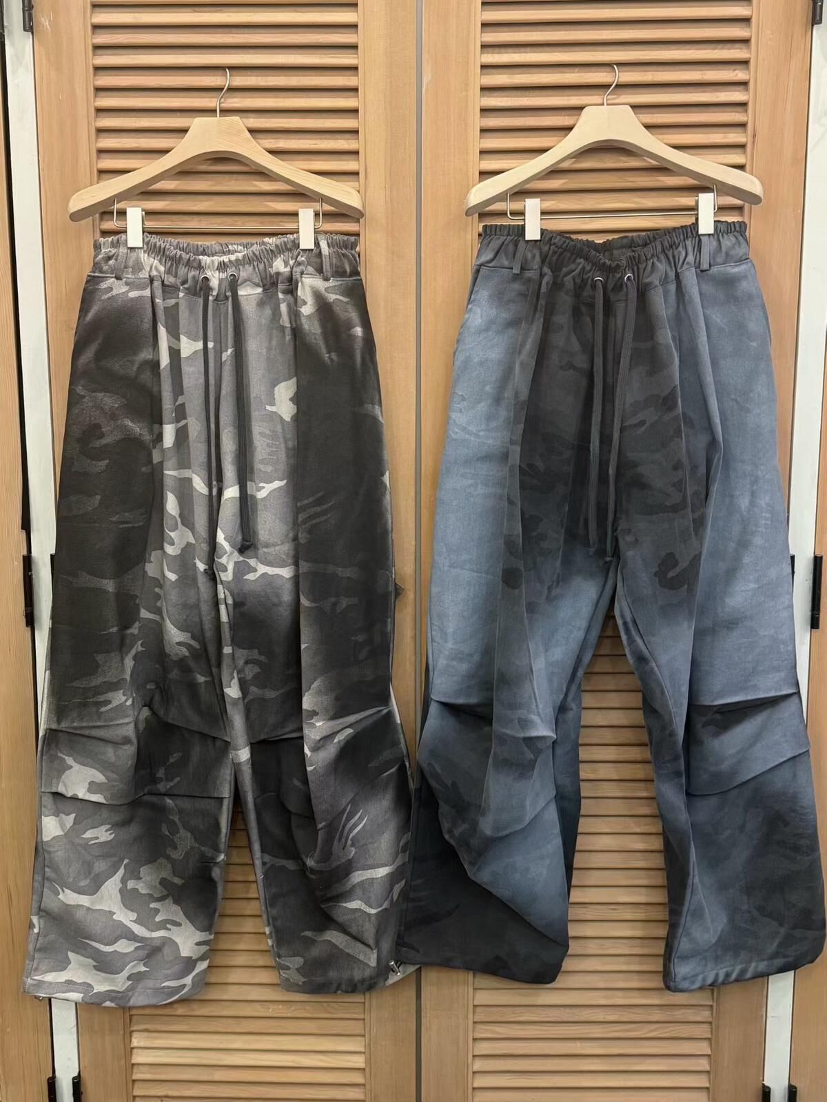 仿污迷彩可束腳鬆身褲 P3252