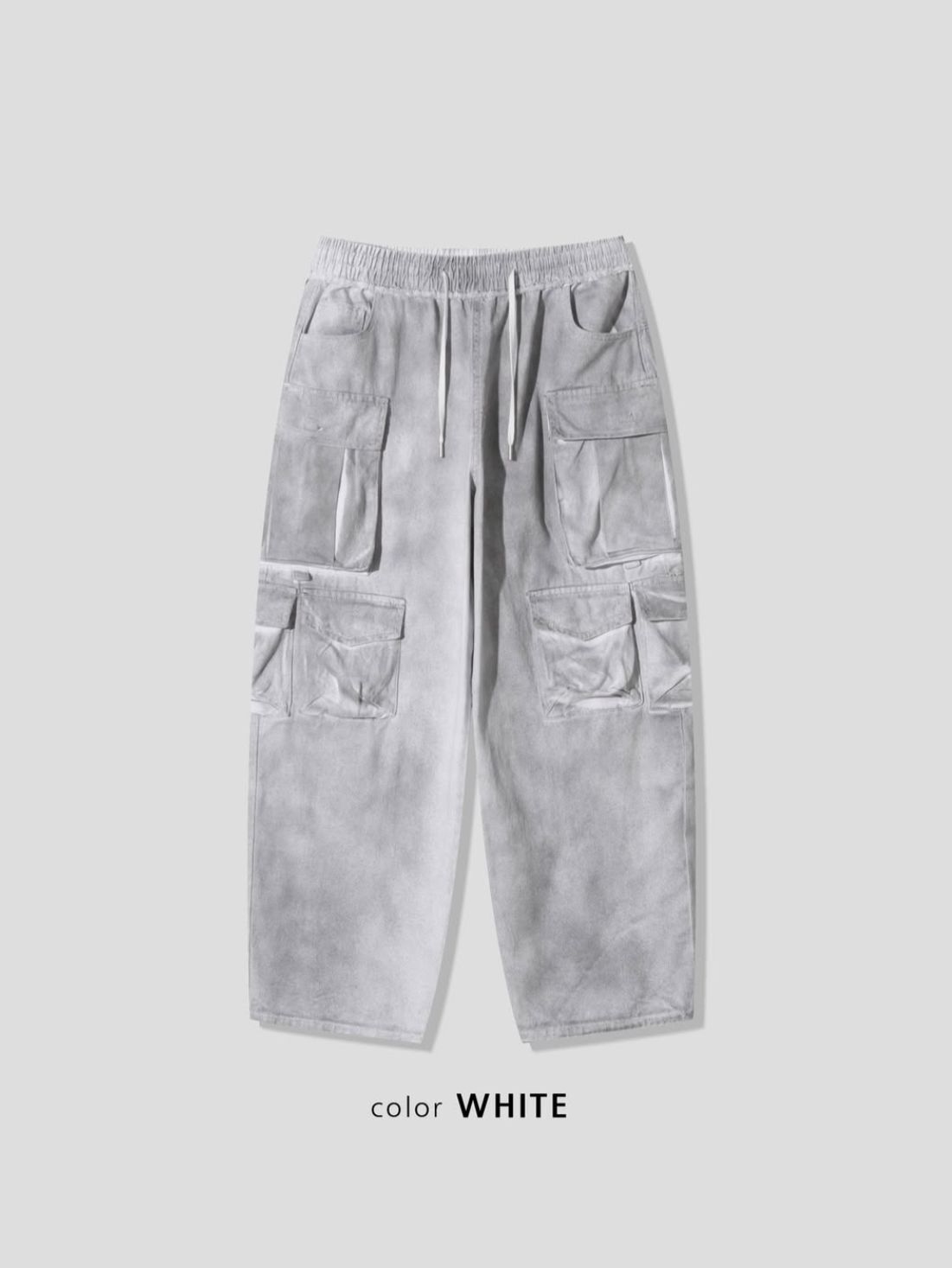 仿污工裝鬆身褲 P3254