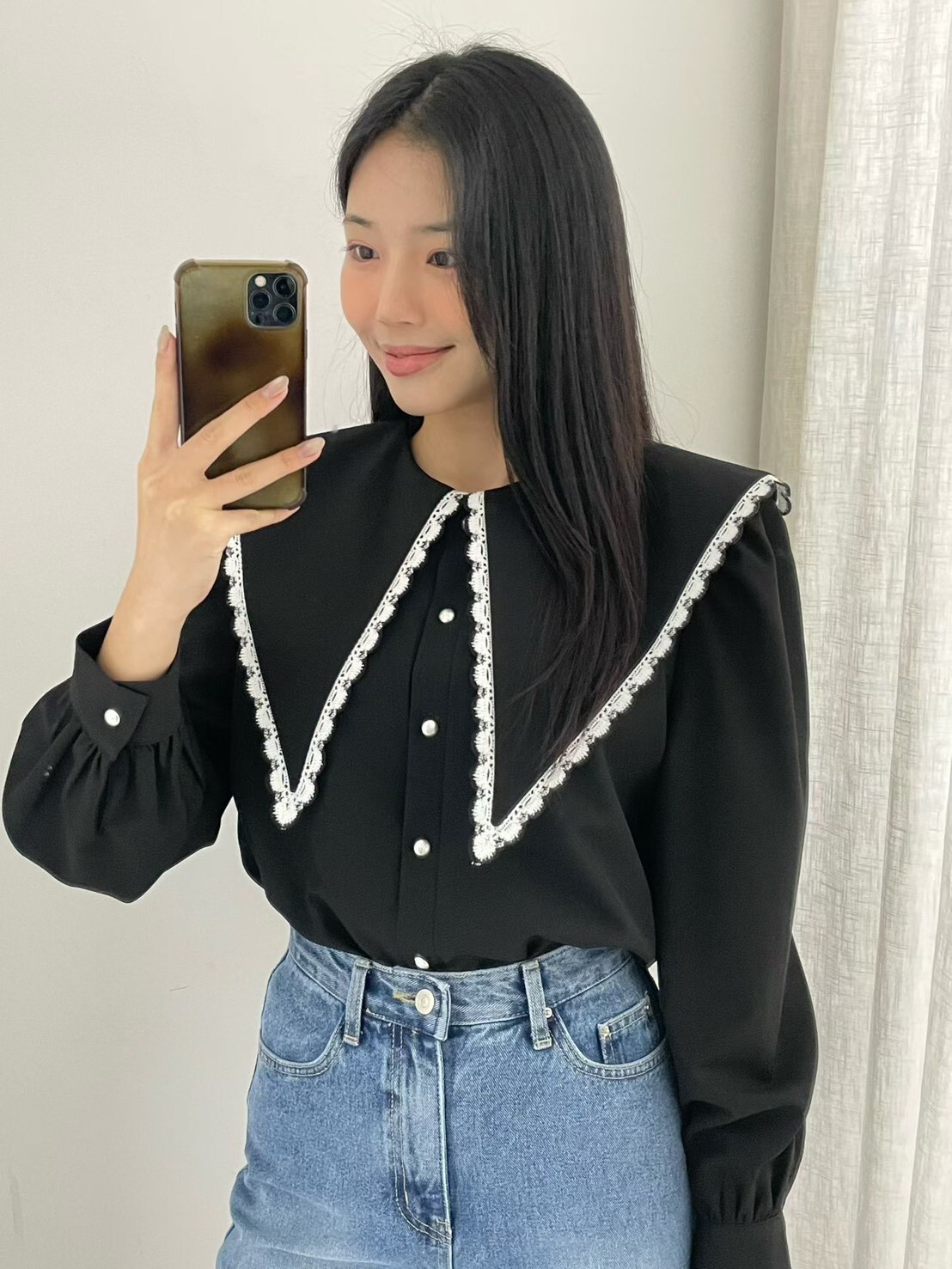 大尖領襯衫