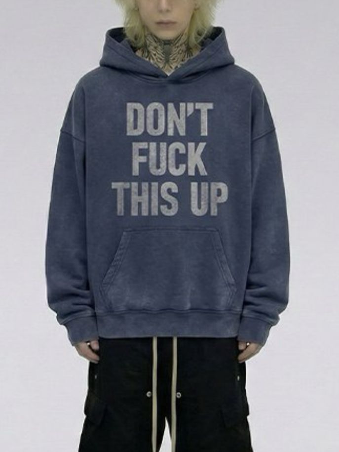 洗水英文字連帽衛衣 T5913