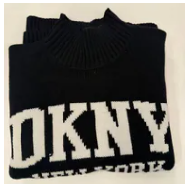 [S] DKNY BLK/EGGNOG INTARSIA LOGO TURTLE, DJ4R0386-2L5 (SD1787)