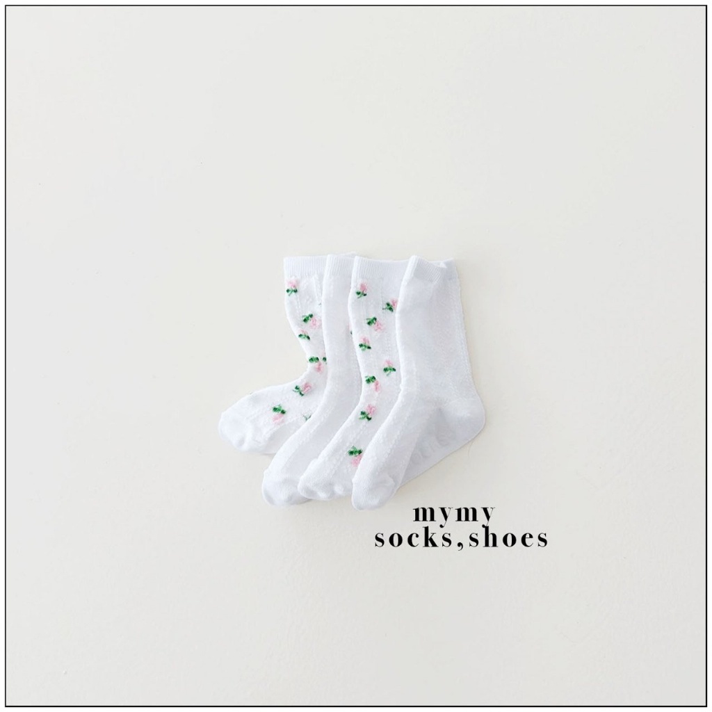 正韓春Mysocks 春天花朵襪(一組兩入)