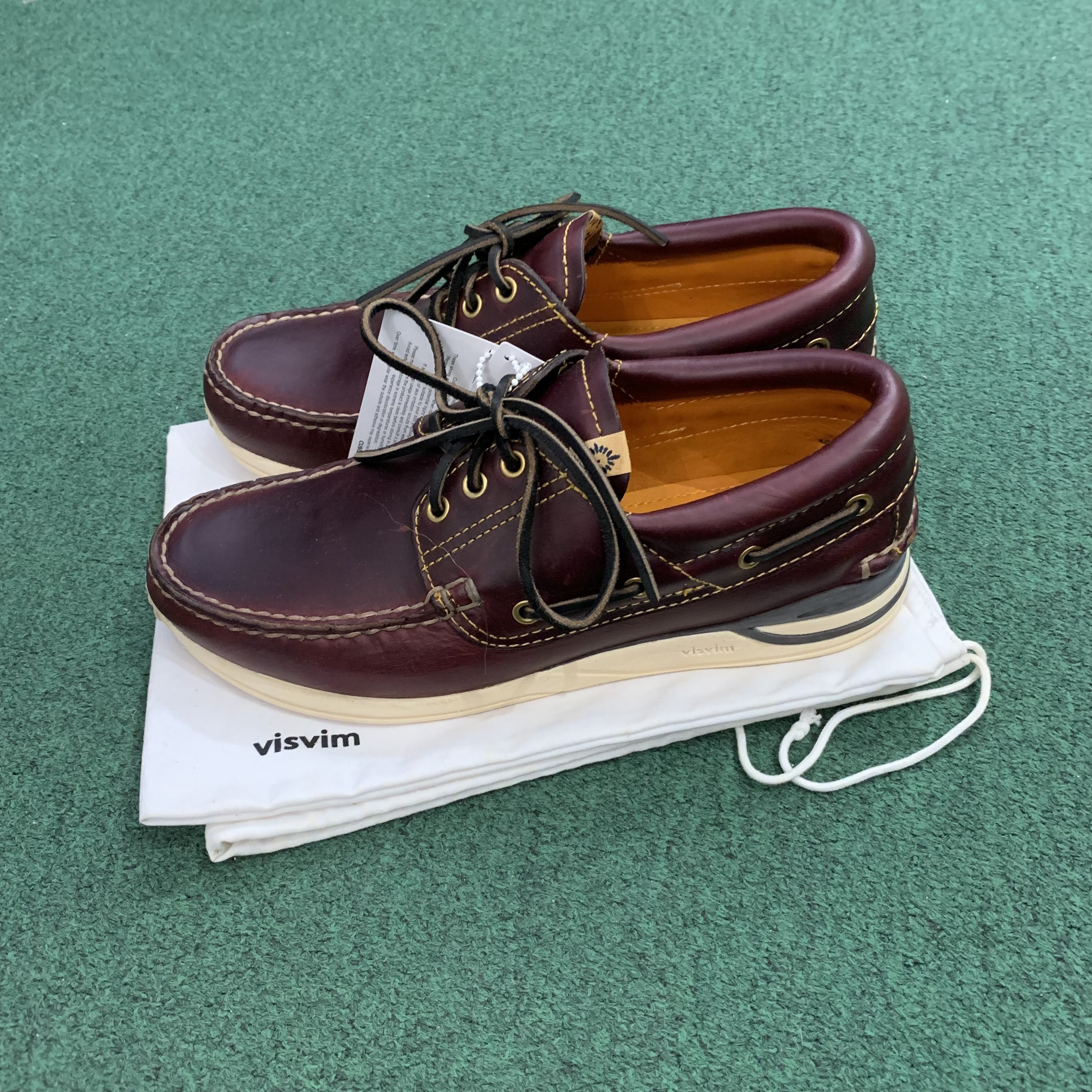 VISVIM HOCKNEY FOLK SHOES (( USED S )) *近未使用品 - BURGUNDY SIZE 10 IN STOCK NOW (現貨發售中)