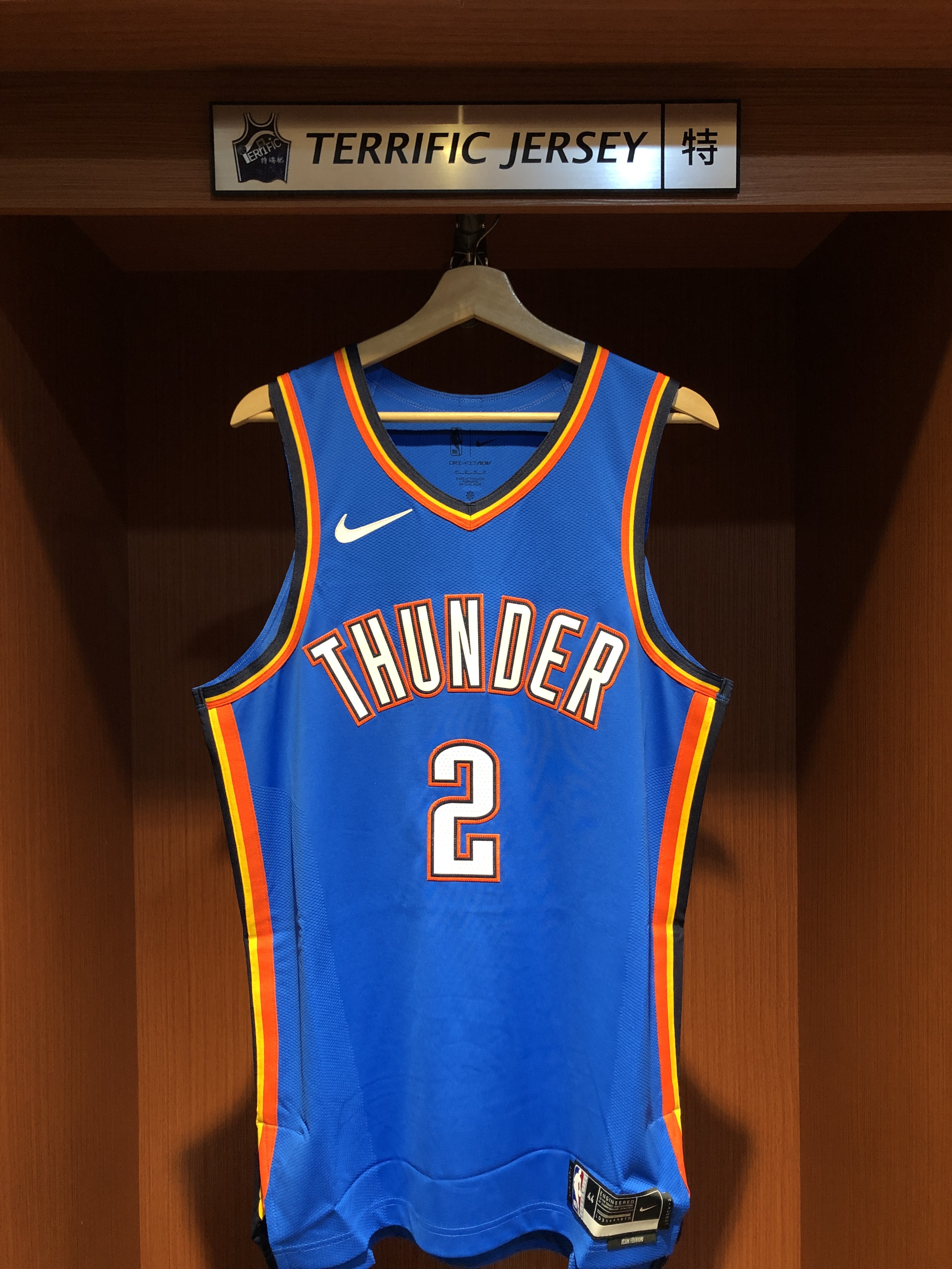 NBA球衣 Shai Gilgeous-Alexander 奧克拉荷馬雷霆藍 Icon Nike Authentic 球員版 電繡 全新