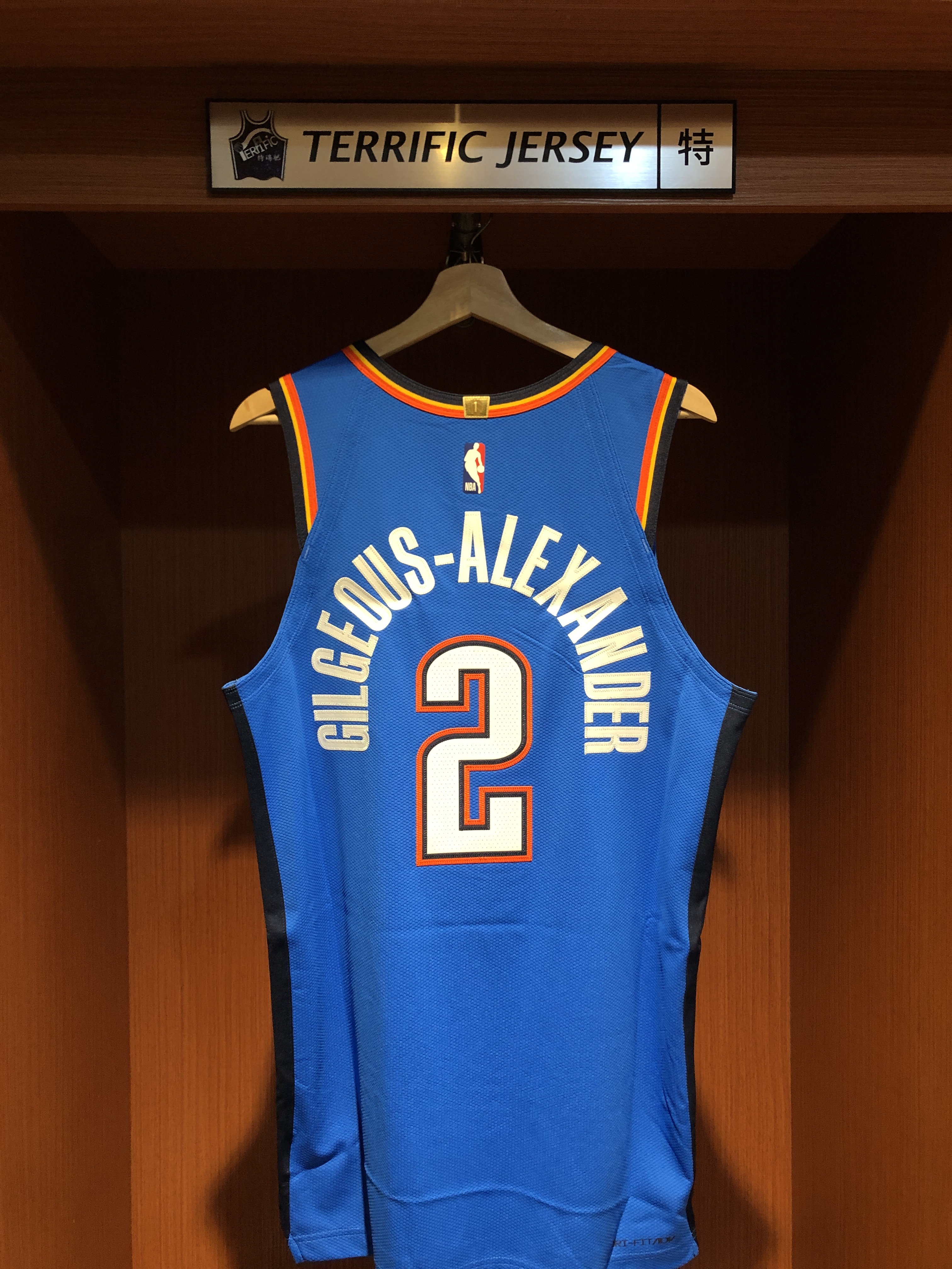 NBA球衣 Shai Gilgeous-Alexander 奧克拉荷馬雷霆藍 Icon Nike Authentic 球員版 電繡 全新