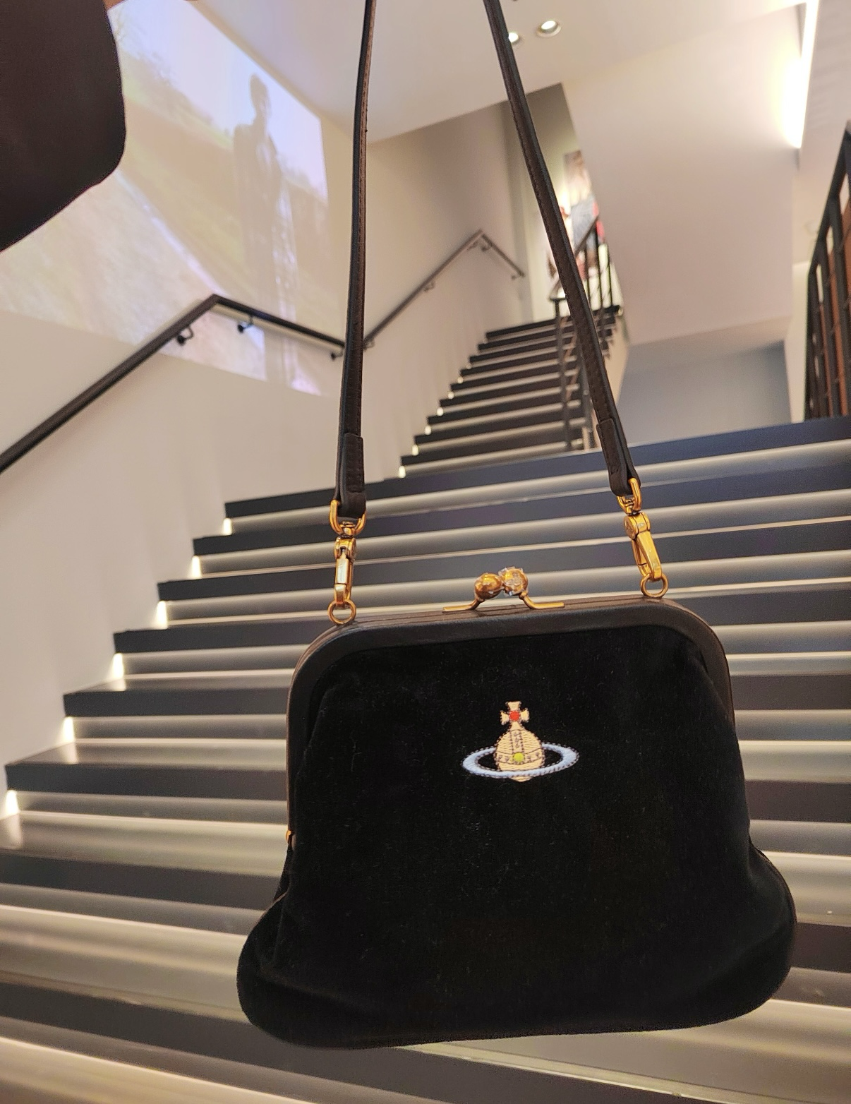 Vivienne Westwood Black Vivienne Clutch