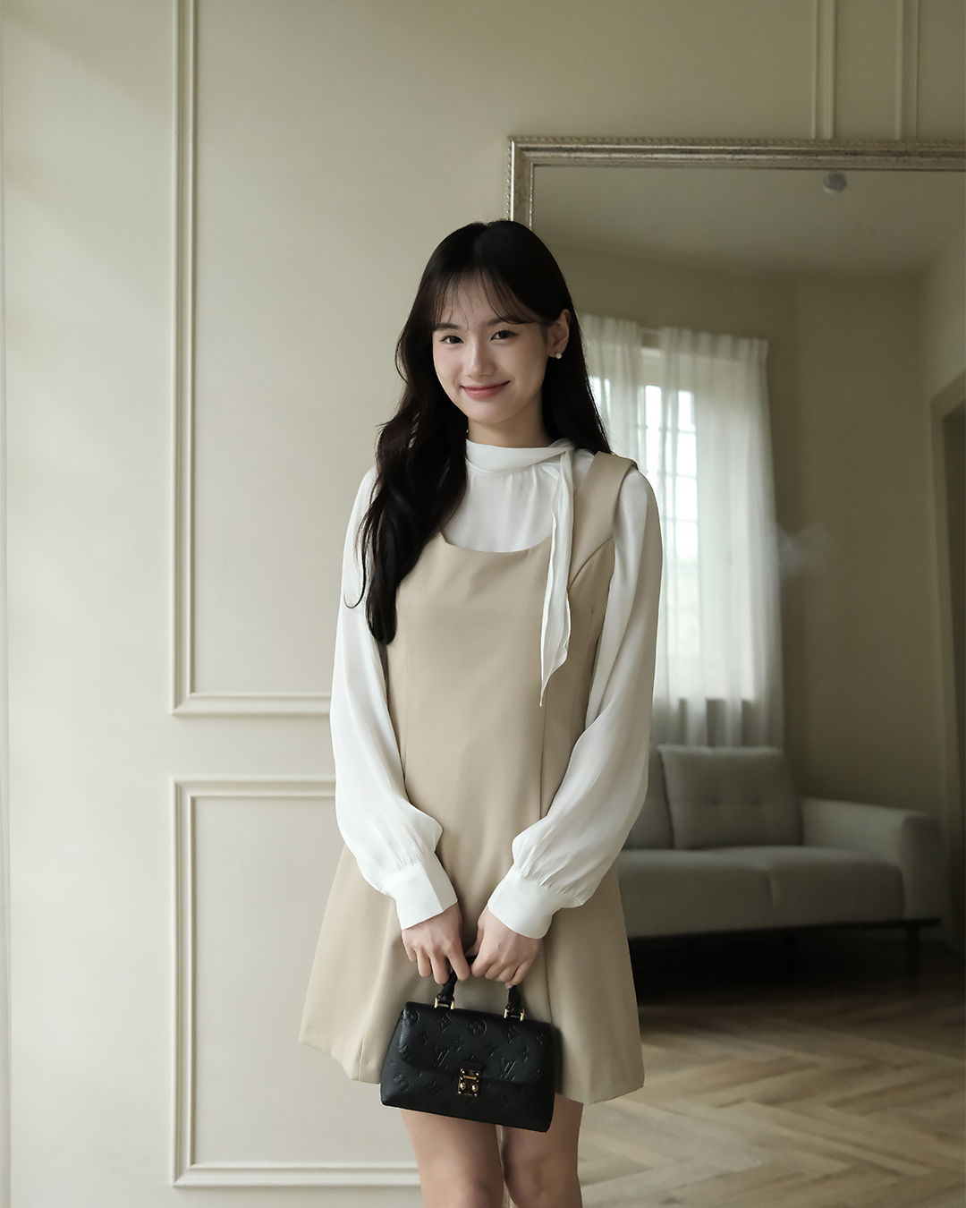 【🌸早春新品 】Sia氣質壓線西裝洋裝 ( 2 colors )